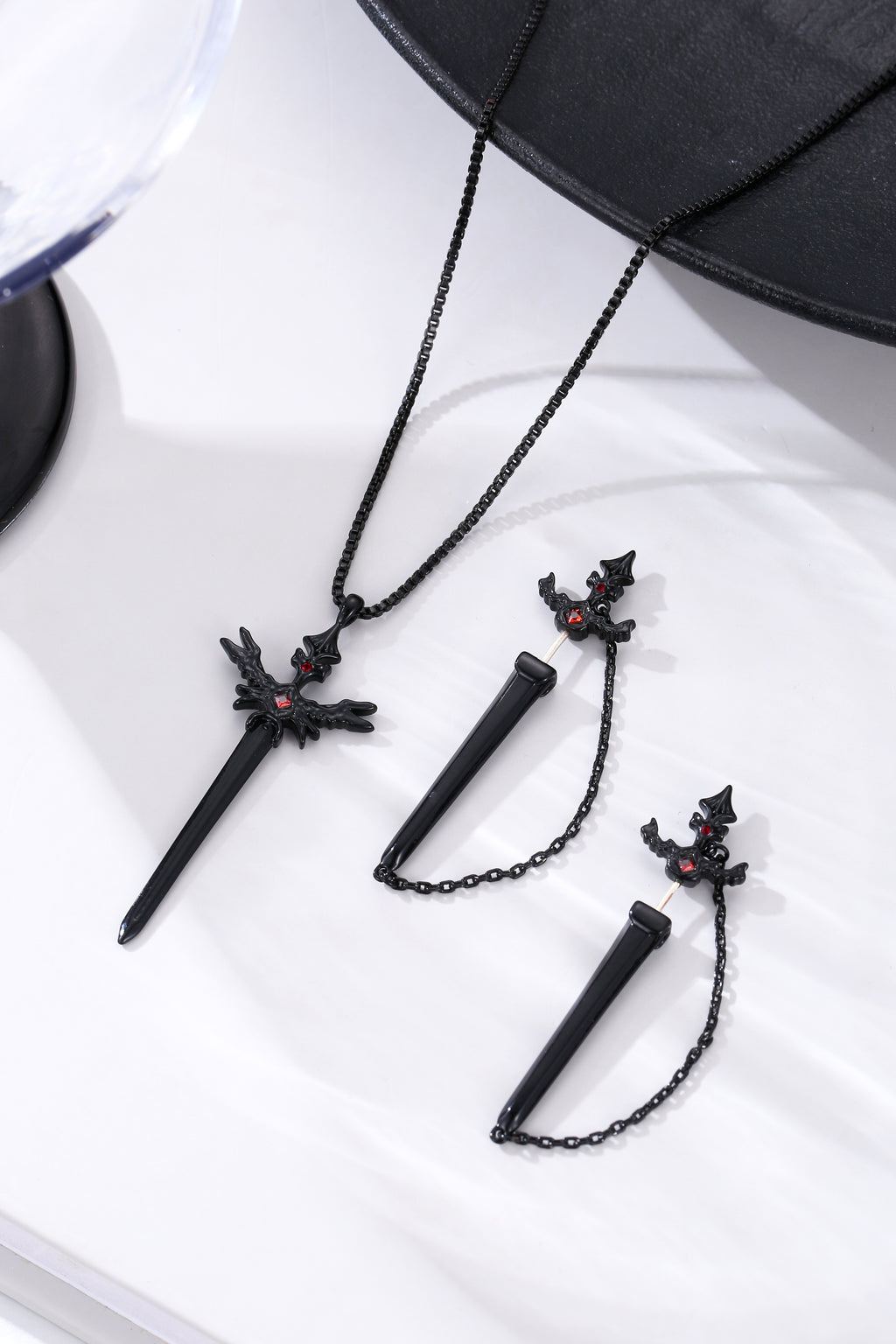 Crimson Edge Earrings